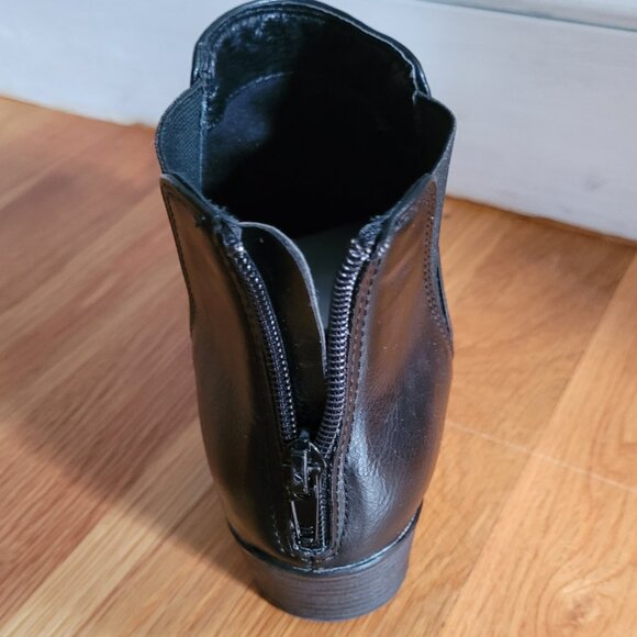 Esprit Black Leather Ankle Boots Size 6.5 - Picture 5 of 6